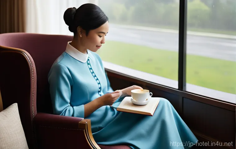호텔 고객 서비스 평가 사례 - **Prompt:** A modern, minimalist hotel room, showcasing smart technology seamlessly integrated into ...